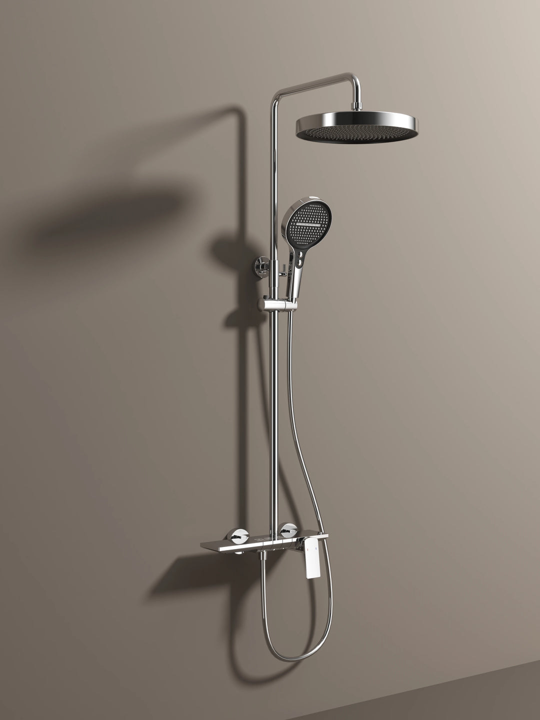 Rose Gold Shower Faucet Bathroom Hot Cold Mixer Bath Shower System Bathtub Wall Mount Round SPA Rainfall Luxury Set