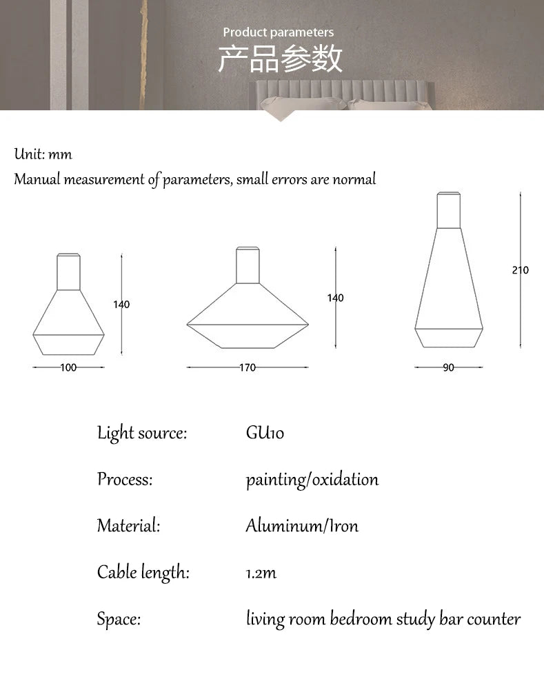 Nordic Black White Pendant Lights Lamp Chevet Hanglamp Salon Plafond Chandeliers