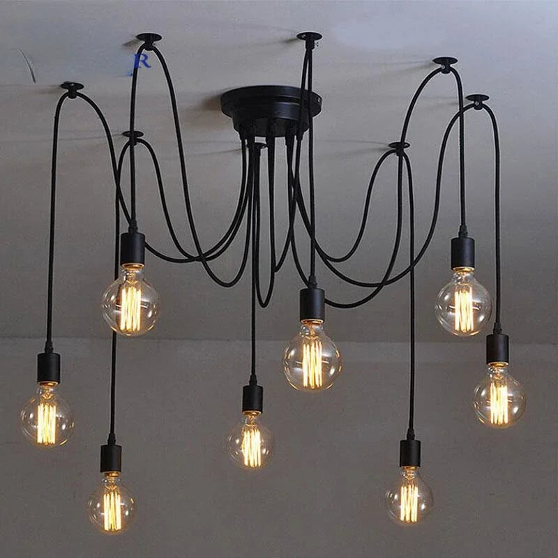 LOFT Office Retro Industrial Wind Chandelier Clothing Store Creative 6 First Sky Girl Scatter Chandelier