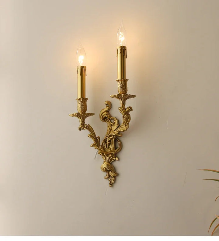 Nordic Copper Wall Lamps Living Dining Room Bedroom Bedsides Lights Corridor Retro Loft Villa Home Decor