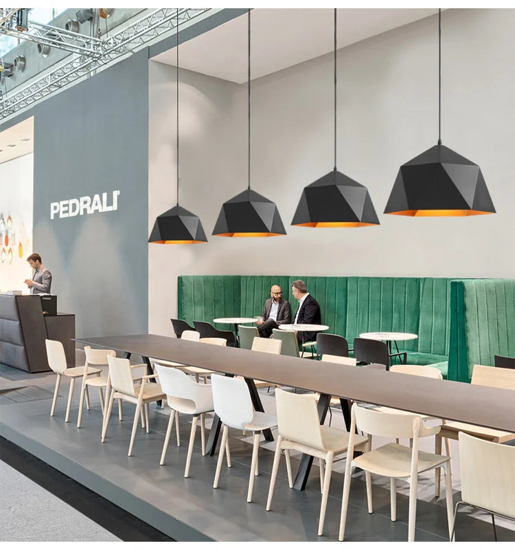 Nordic Retro Industrial Black Ceiling Pendant Lamp E27 for Restaurant Dining Table Bar Decorative Lighting Fixture