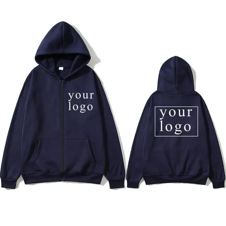 Your Own Design Brand Logo/Picture Personalized Custom Anywhere Men Women DIY Zipper cardigan hoodie