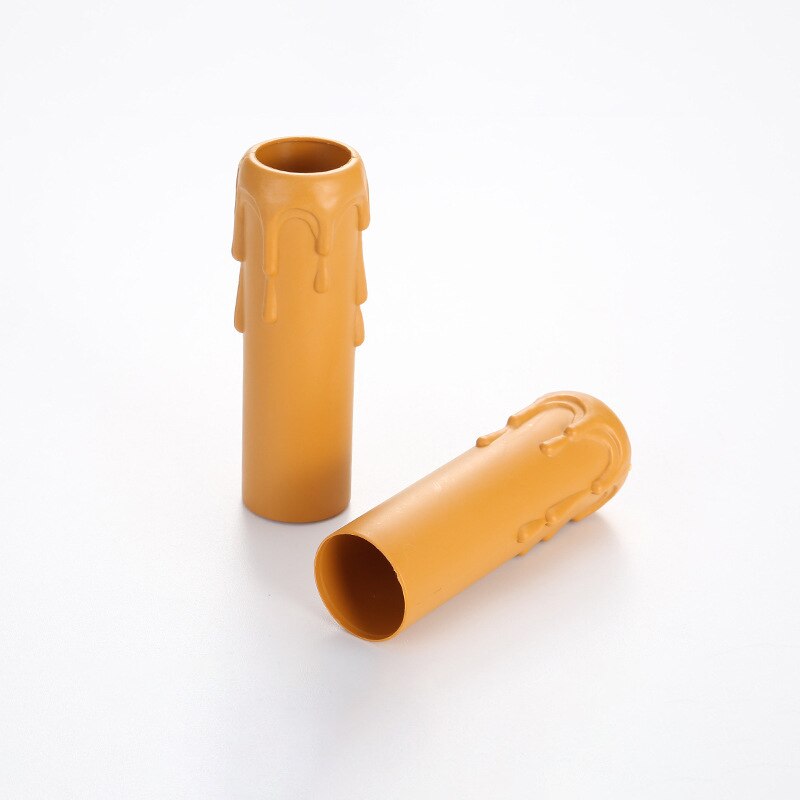 10pcs Candle Lamp Holder Tube Candle Lamp Base Sleeve Candle Shell Cover for E12 Chandelier Wedding Dining Table Home Decoration