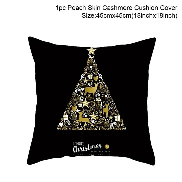 Christmas Themed Pillowcases Car Accessories Office Santa Claus Guest Sofa Home Pillowcases