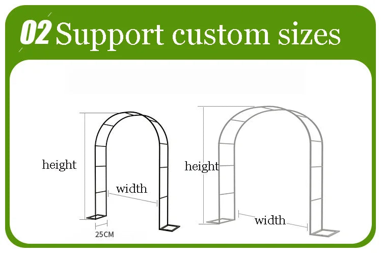 New Outdoor Wedding Arch Door Wrought Iron Home Garden Arches