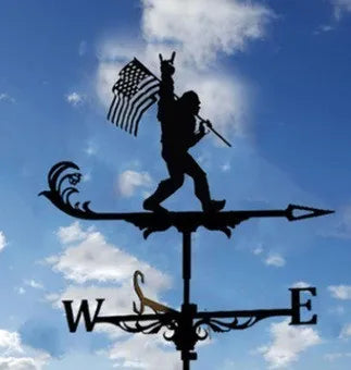 Metal Weathervane,Wind Vane,Dairy Cattle Iron Wind Direction Indicator,Villa Garden Roof Buildings,House Outdoor Decoration
