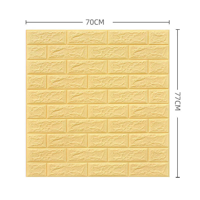 5/12PCS Self Adhesive Wallpaper Peel And Stick 3D Wall Panel Living Room Brick Stickers  Brick Paper Home Decor