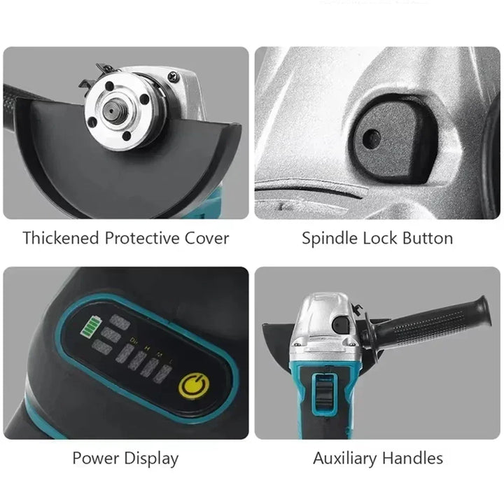 Makita DGA404 18V Brushless Electric Angle Grinder 125mm Cordless Grinder Metal Wood Grinding Polishing Cutting Power Tool