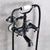 Antique Luxury Bathroom Shower Faucet Copper Black Bathtub Faucet Shower Set Wall Mounted 2 Handles Shower