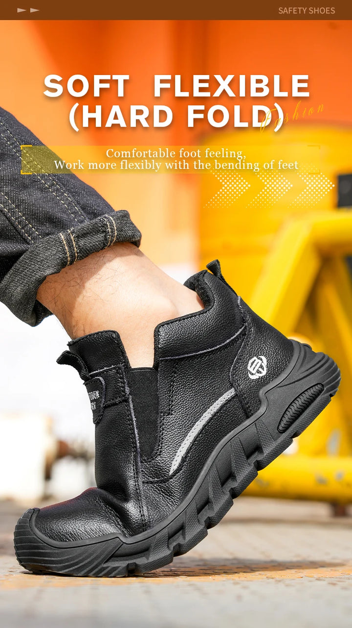 Insulated 6KV Plastic Toe Men's Safety Shoes Anti-impact Puncture-Resistant Work Boots Durable Labor Protection Footwear