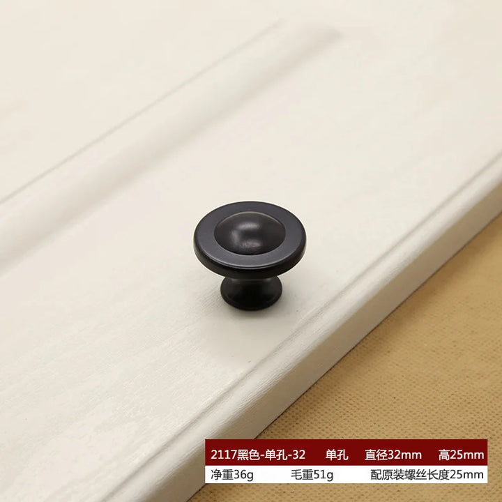 American Style Piano Black Hardware Cabinet Knob Handle European Style Garden Cabinet handle  Cabinet Knob Door Pull