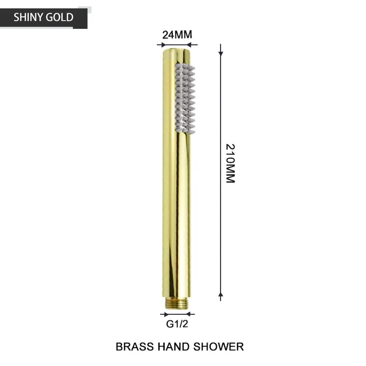 Brass Golden Rainfall Shower Head Rose Gold Handheld Shower Bathroom