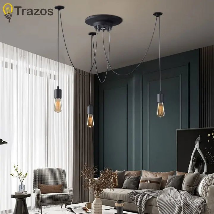 Simple Chandelier Restaurant Clothing Shop Industrial Wind Multi-head Spider Light