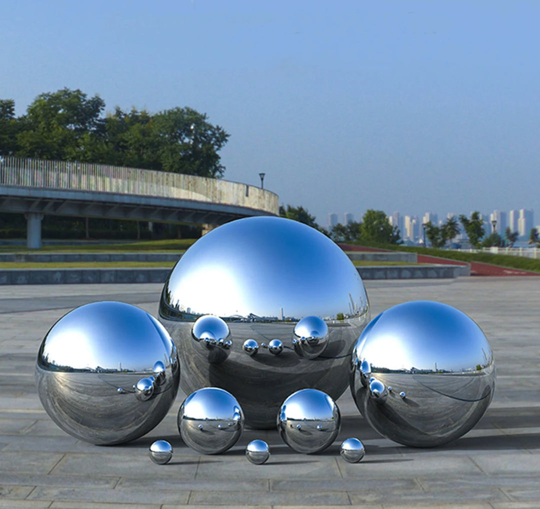 Dia 19~200mm Hollow Ball 0.6mm Thick 304 stainless Steel Ball Party Mirror Metal Ball Sphere Home Garden Decoration