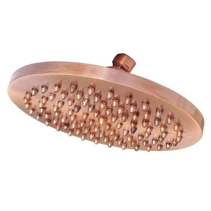 Antique Red Copper Wall Mount Rain Shower System Hand Shower Head Set Bathtub Dual Cross Handles Tap arg503