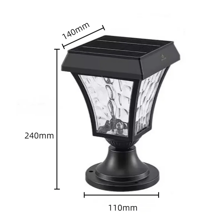 Outdoor Solar LED Post Lamp IP55 Waterproof Garden Fence Light Yard Pillar Lights Gate Fence Wall Courtyard Cottage Solar Lamp