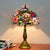 Turkish Table Lamp Tiffany Stained Glass with Dragonflys Vintage Desk Lamp Mediterranean Deco Lighting