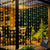 1pc Solar Curtain String Lights Outdoor Fairy Lights Solar Powered Twinkle String Lights 8 Modes For Home Garden P