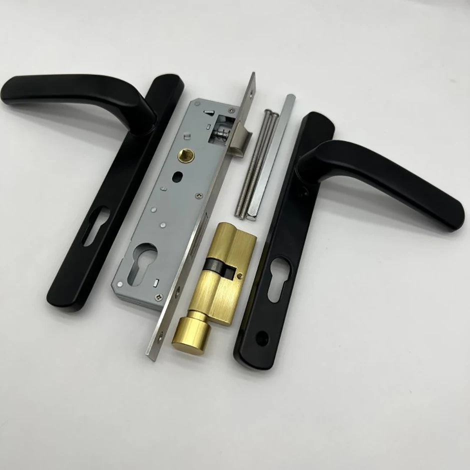 Broken Bridge 8525/9230 Series Screen Door Double Door Aluminum Alloy Black And White Gold And Silver High Low Door Lock Handle