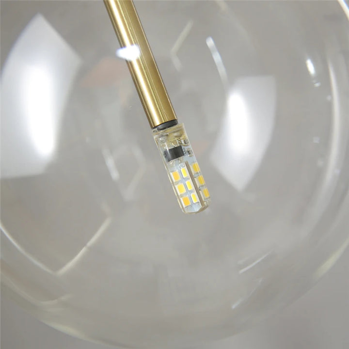 Nordic Clear Glass Pendant Lights Globe Chrome Glass Ball Pendant Lamp Dining Room Kitchen Hanging Lamp decor lighting fixtures