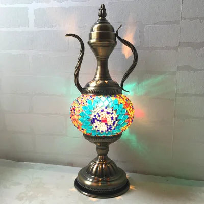 Turkish retro romantic coffee pot wine pot table lamp dining table bar cafe bar decoration gift table lamp