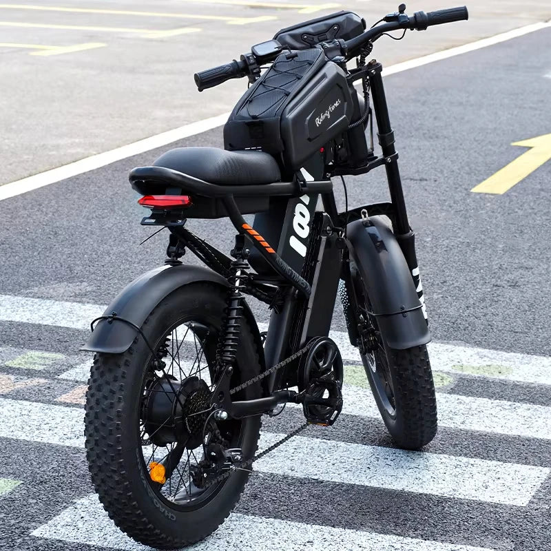 15.6Ah*2 Dual Battery Fat Tire Electric Bike Fat Tyre  E Bicycle Fat Bike Electric Dirt Bike 48V 1000W 2000w Brushless Motors