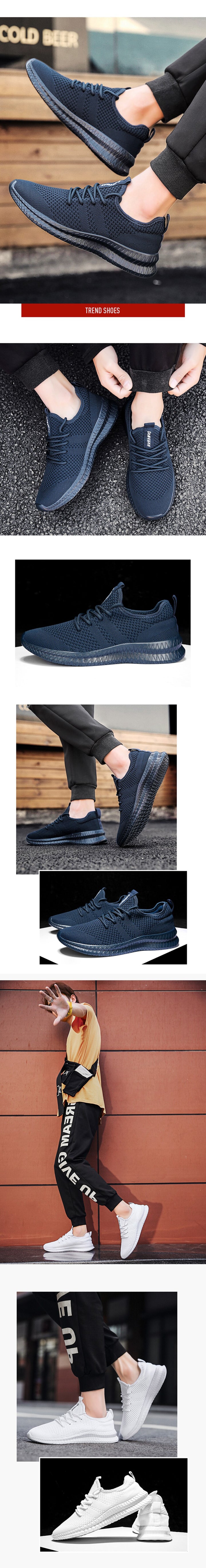 Men Running Shoes Lace up Men Sport Shoes Lightweight Comfortable Breathable Walking Sneakers