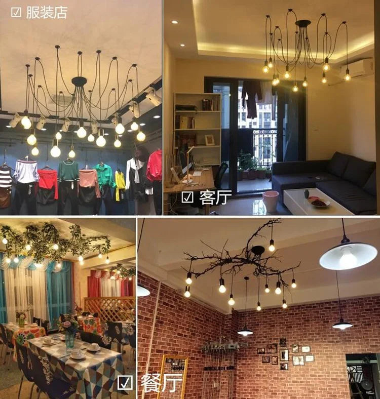 LOFT Office Retro Industrial Wind Chandelier Clothing Store Creative 6 First Sky Girl Scatter Chandelier
