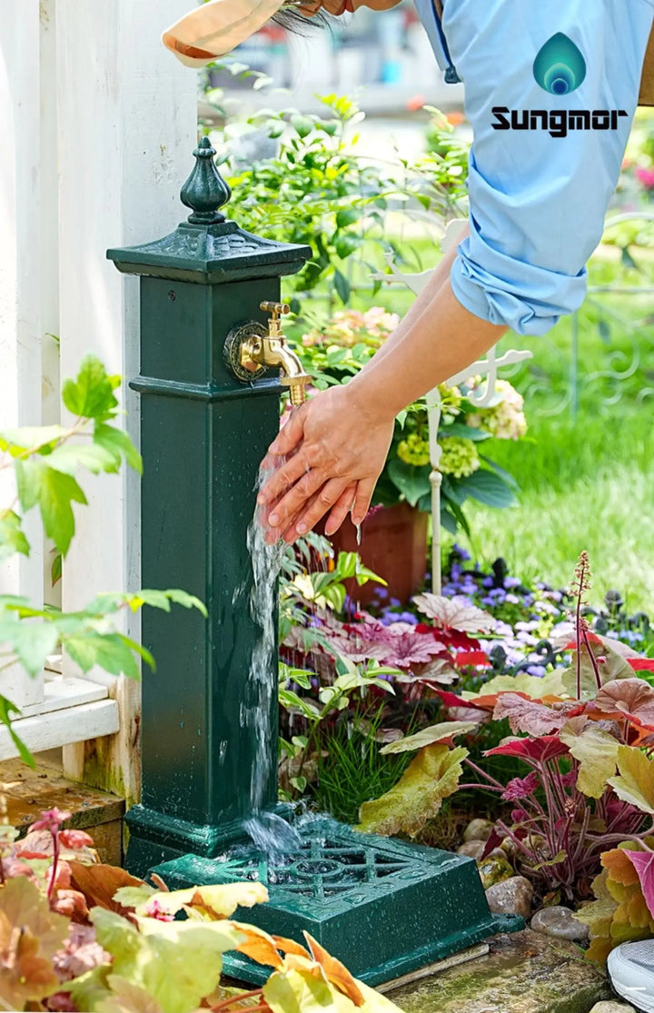 LXY high-grade cast iron sink garden courtyard wash basin courtyard pool decorative wall decoration