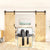 LWZH J-Shaped Sliding Barn Door Steel Hardware Kit Closet Door Hardware Hangers for Two Door (6-20FT)