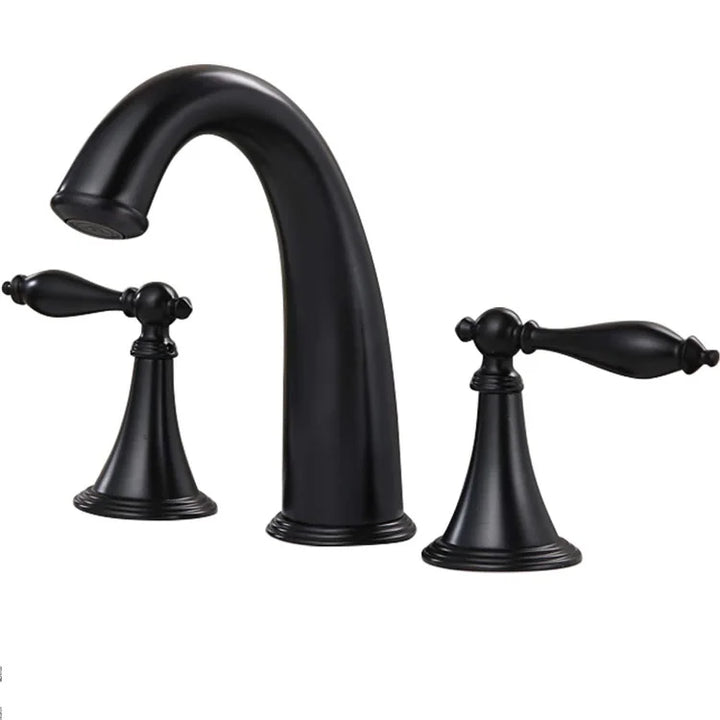 Brass Basin Faucet three-piece set of two handles split three-hole Cold and Hot splash-proof Faucet Dual Handles Mixer 8206