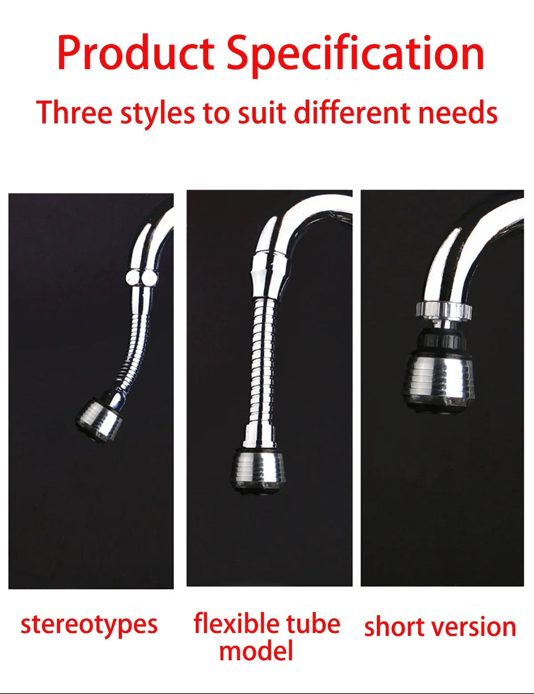 3PCS Nozzle For Faucet Frother Mixer Aerator Water Saving Tap Nozzle Attachment  Kitchen Faucet Sprayer Adapter