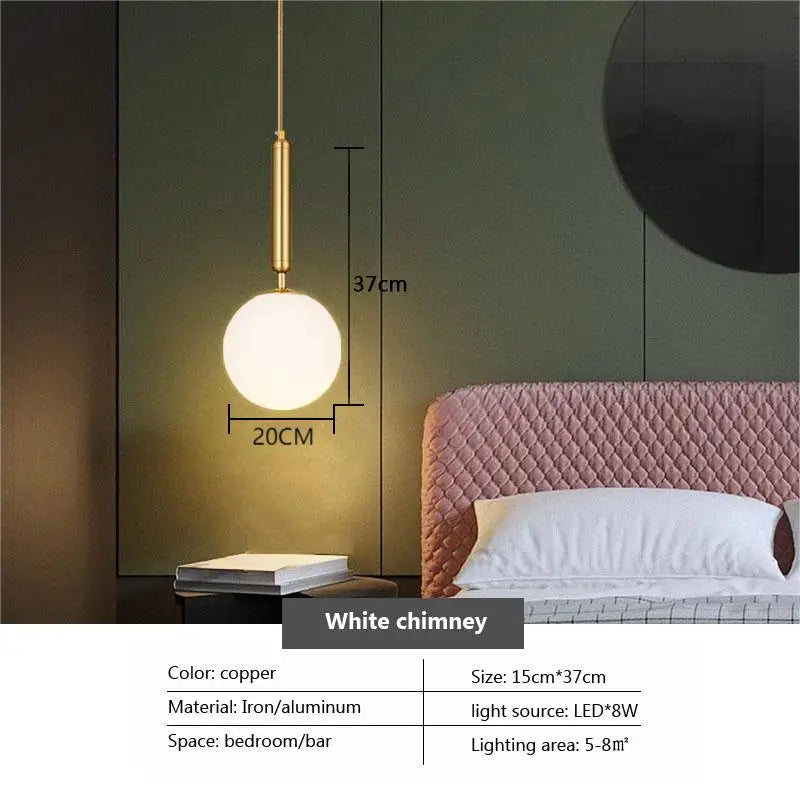 Nordic Glass Pendant Light Modern Brass Creative minimalist Chandelier For Dinning Room E27 Transparent Lampshade For Restaurant