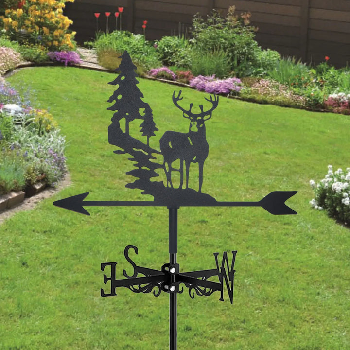 Weathervane, Metal Outdoor Garden Ironwork, Roof Courtyard Garden Decoration, Creative Furniture Chicken, Witch, Housewares New