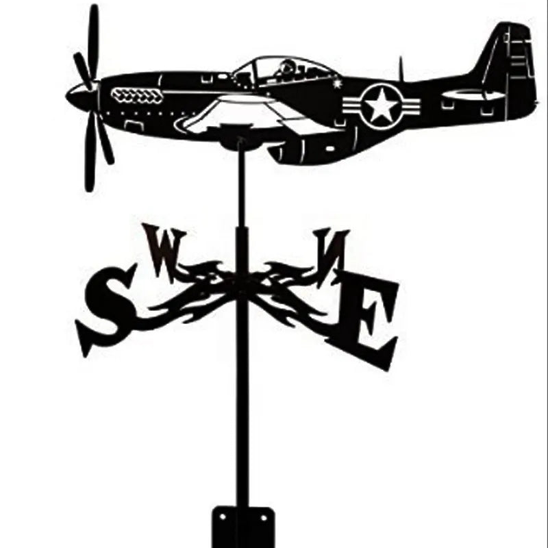 Metal Weathervane,Witch Iron Weather Vane,Sea Rover Wind Direction Indicator,Garden Outdoor Roof Decoration,