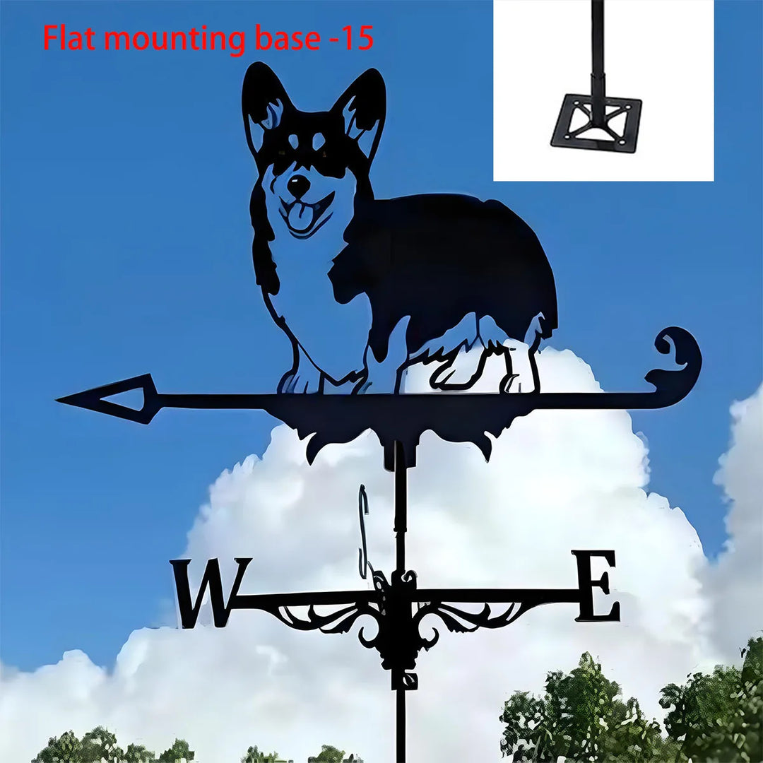 Weather Vane Metal Weathervanes Wind Direction Indicators, Metal Wind Vanes Signs for Roof Mount, Farmhouse Courtyard Decoration