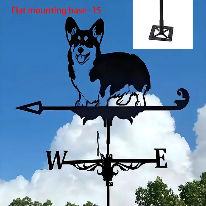 Weather Vane Metal Weathervanes Wind Direction Indicators, Metal Wind Vanes Signs for Roof Mount, Farmhouse Courtyard Decoration