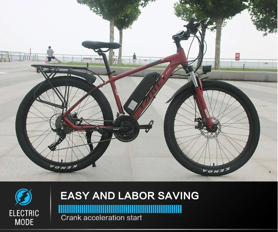 AKEZ style Electric Bicycle 350W Brushless motor 36V13AH Lithium Battery E Bike 26 Inch tire City commuting Adult Electric Bike