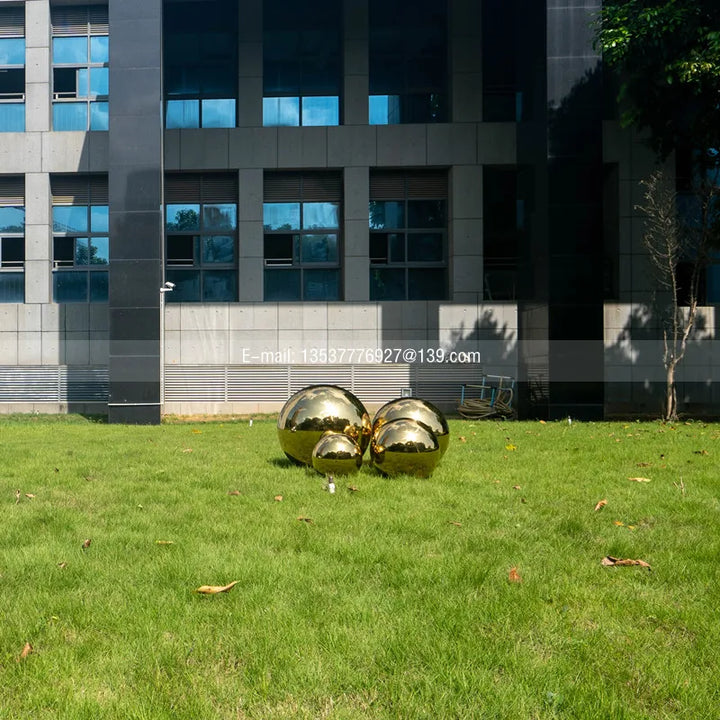 Stainless steel garden gold decorative hollow ball D63mm-550mm seamless boutique ball hanging ornaments ball