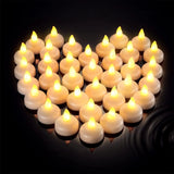 24/12Pcs Flickering Flameless LED Candles Light Lamp Waterproof Floating On Water LED Tea Light Battery Operated For Pool Spa