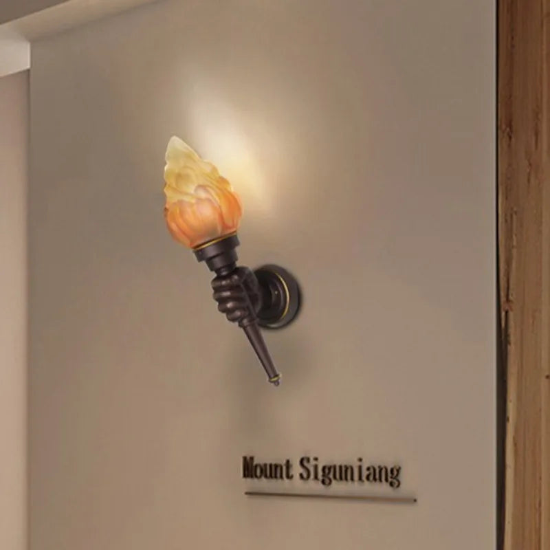 Outdoor Wall Torch Light Courtyard Hanging Light Indoor Coffee Restaurant Decoration Hand Light Creative Retro Ambient Lamps