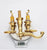 Basin Faucet Brass Gold Widespread Bathroom  Antique Sink  3 Hole Hot And Cold Water  Tap Pop Up