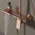 Rose Gold Shower Faucet Bathroom Hot Cold Mixer Bath Shower System Bathtub Wall Mount Round SPA Rainfall Luxury Set