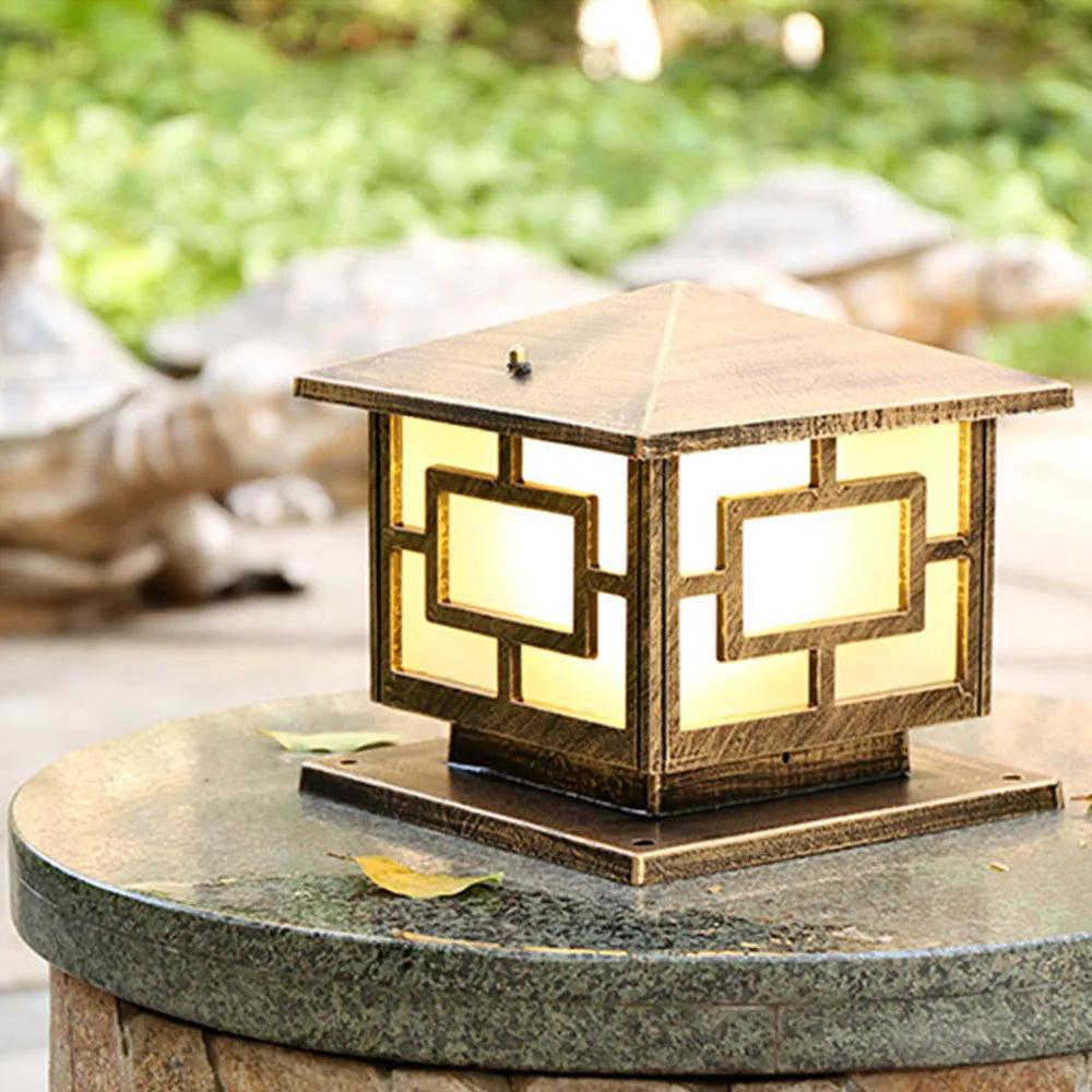 Outdoor Garden Pillar Lamp European Style Decor Courtyard Light Antique Waterproof Door Post Lamp Rainproof Fence Pillar Light