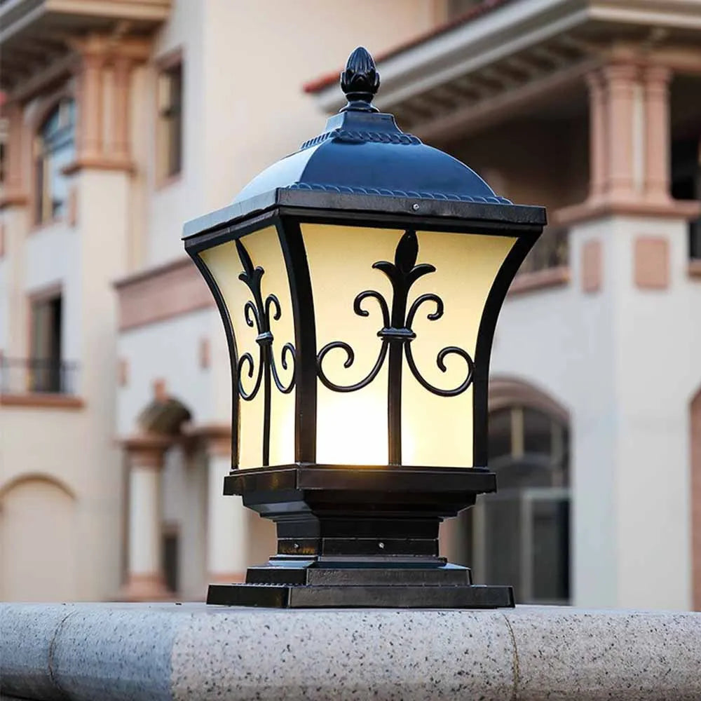 Outdoor Garden Pillar Lamp European Style Decor Courtyard Light Antique Waterproof Door Post Lamp Rainproof Fence Pillar Light