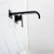 Matt Black & Chrome Brass Wall Mounted Basin Water Mixer Bathroom Quality Brass Single Handle Faucet Black Hot and Cold Tapware