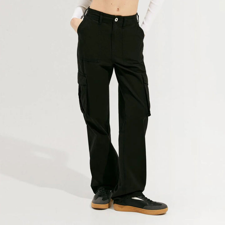 Women'S Adjustable Straight Fit Cargo Pants Adjustable Baggy With Pockets  Elastic Waist Casual Cargo Pants Relaxed Fit Pull On