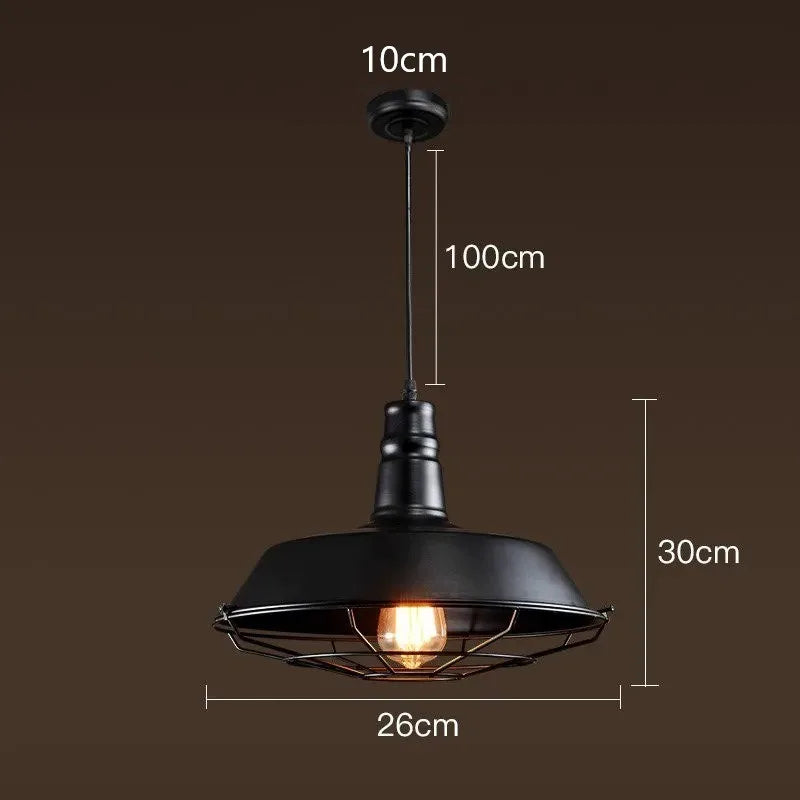 American Loft Industrial Retro Iron Pendant Lights