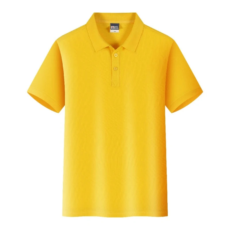 custom logo Summer New Men Polo Shirt  Short-sleeved Casual Solid Tops Custom Printing Your Own Design Photo or Logo Women Polos