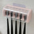 5 Holes Toothbrush Holder with Cover Punch-free Dustproof Toothbrush Storage Racks Wall-mounted Home Bathroom Storage Supplies